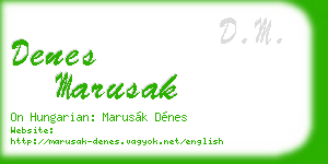 denes marusak business card